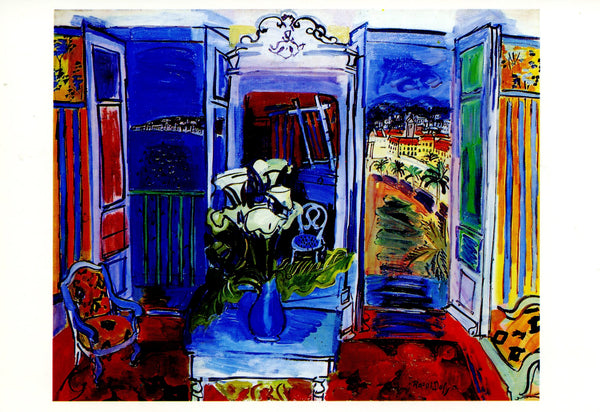 Intérieur à la Fenêtre Ouverte by Raoul Dufy - 4 X 6 Inches (10 Postcards)