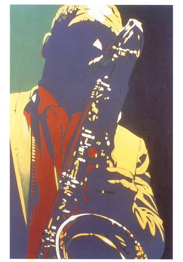 Coltrane pour Gibbal by Bernard Rancillac - 4 X 6 Inches (10 Postcards)