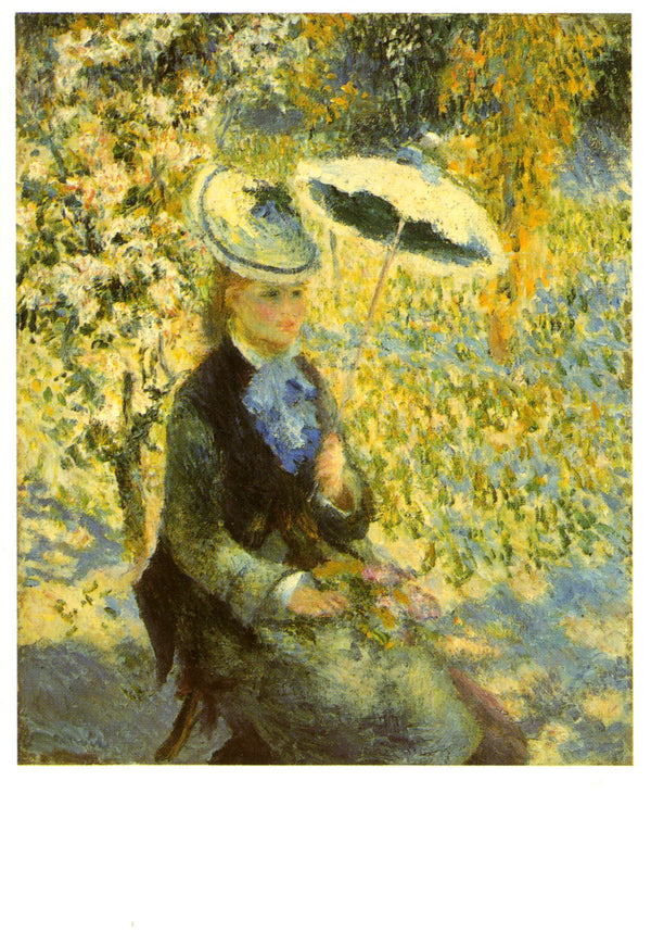 L'Ombrelle by Pierre Auguste Renoir - 4 X 6 Inches (10 Postcards)