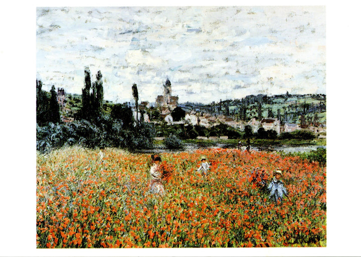 Coquelicots, près de Vétheuil, 1879 by Claude Monet - 4 X 6 Inches (10 Postcards)
