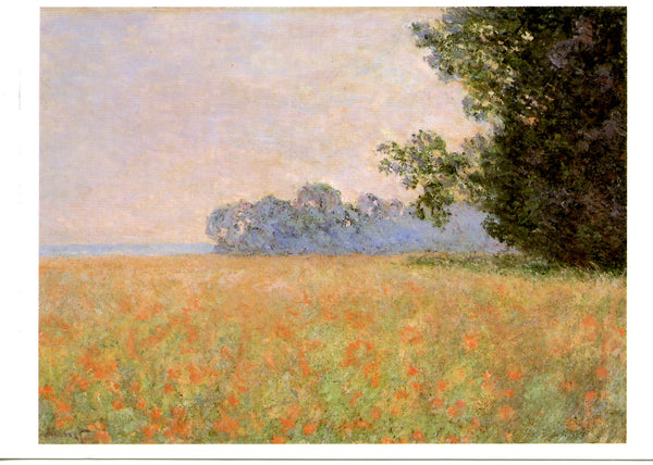 Le Champ d'avoine aux coquelicots, 1889 by Claude Monet - 4 X 6 Inches (10 Postcards)