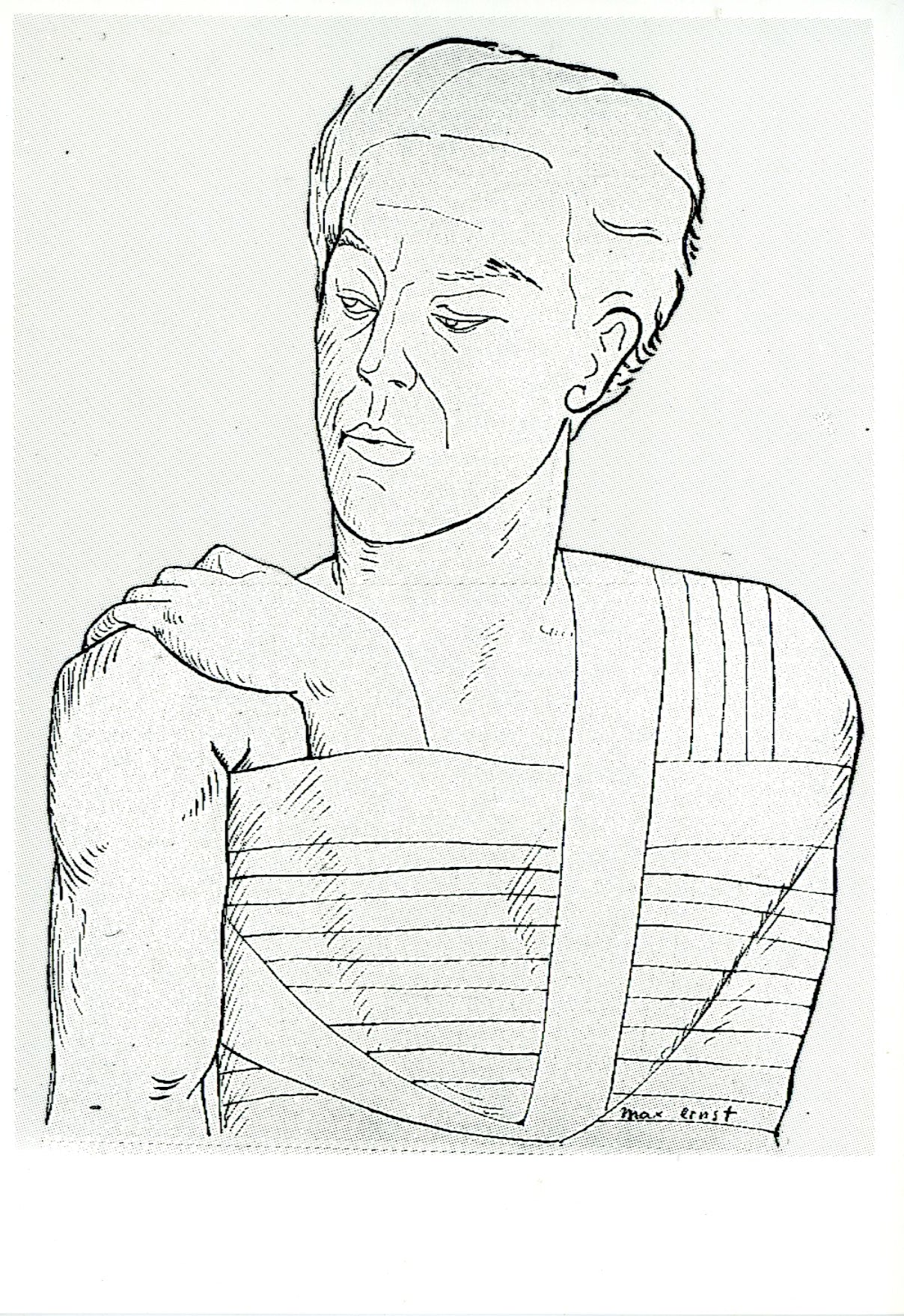 Portrait d'André Breton, 1923 by Max Ernst - 4 X 6 Inches (10 Postcard