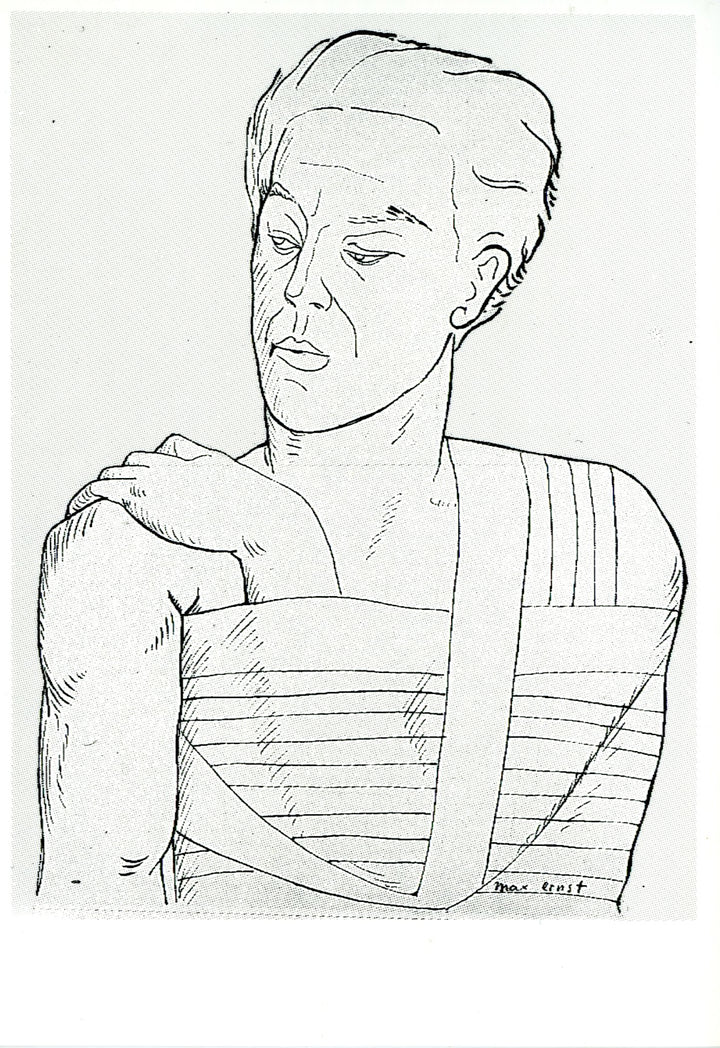 Portrait d'André Breton, 1923 by Max Ernst - 4 X 6 Inches (10 Postcards)