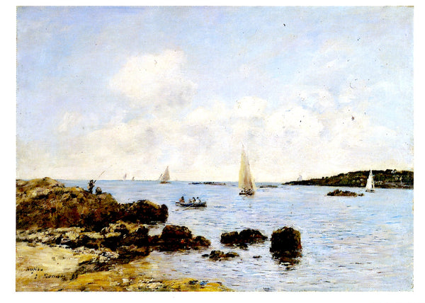 Antibes, les rochers de l'ilette, 1893 by Eugène Boudin  - 4 X 6 Inches (10 Postcards)