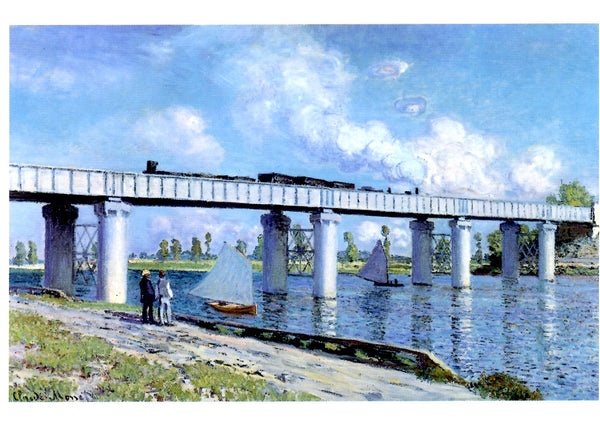 Le Pont du chemin de fer à Argenteuil by Claude Monet - 4 X 6 Inches (10 Postcards)