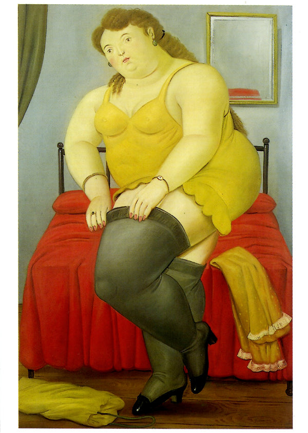 Femme dévêtue by Fernando Botero - 4 X 6 Inches (10 Postcards)
