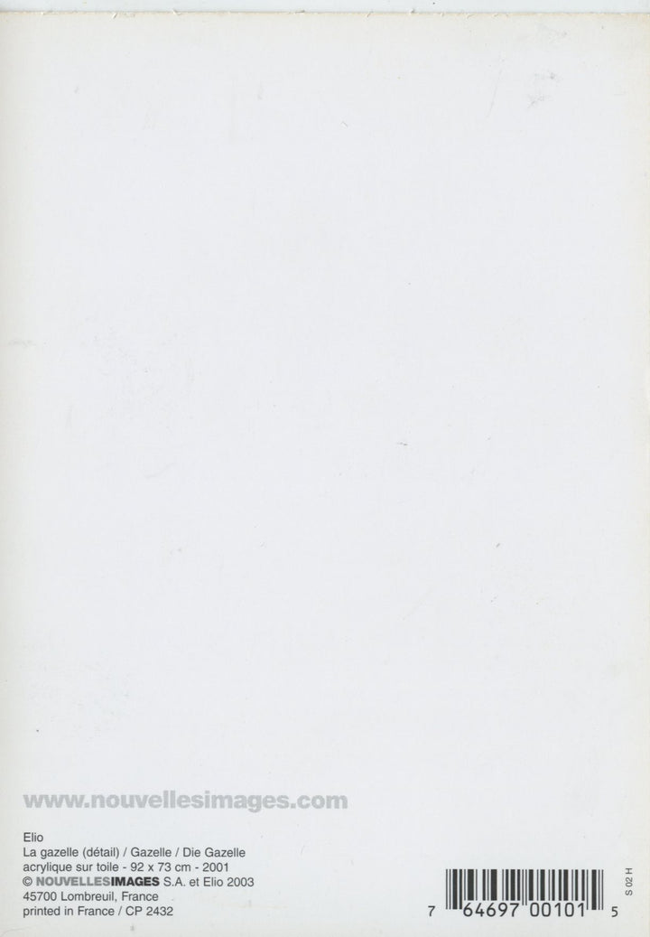 La Gazelle by Elio - 4 X 6 Inches (10 Postcards)