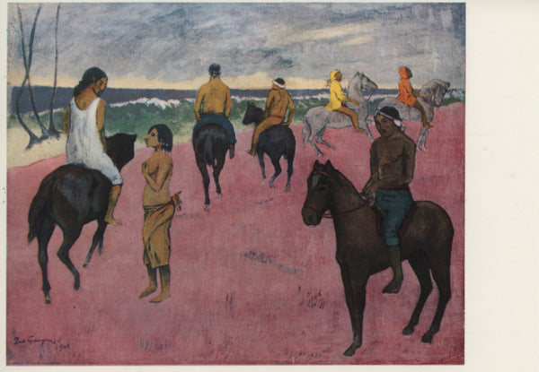 Cavaliers sur la Plage by Paul Gauguin - 4 X 6 Inches (10 Postcards)