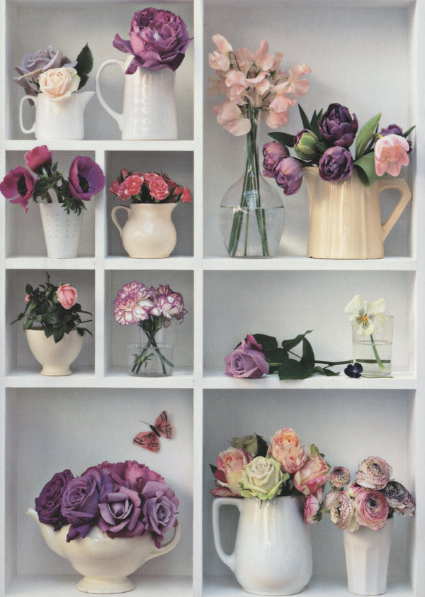 Casier de Fleurs Violettes by Camille Soulayrol et Louis Gaillard - 4 X 6 Inches (10 Postcards)