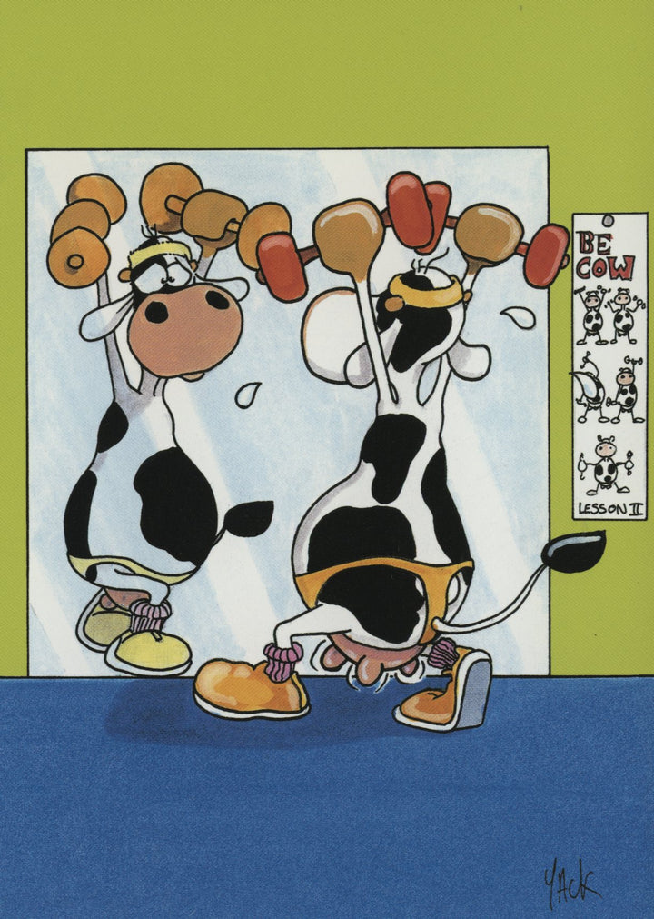 Be Cow ! by Yack - 4 X 6 Inches (10 Postcards)
