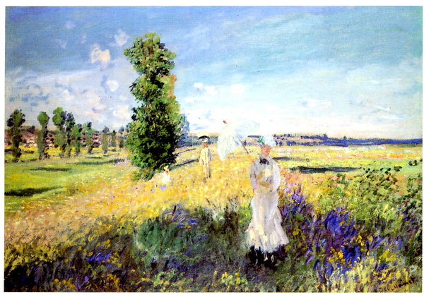 La Promenade, 1875 by Claude Monet - 4 X 6 Inches (10 Postcards)