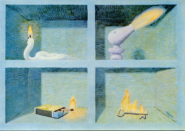 Les vases communiquants by René Magritte - 4 X 6 Inches (10 Postcards)