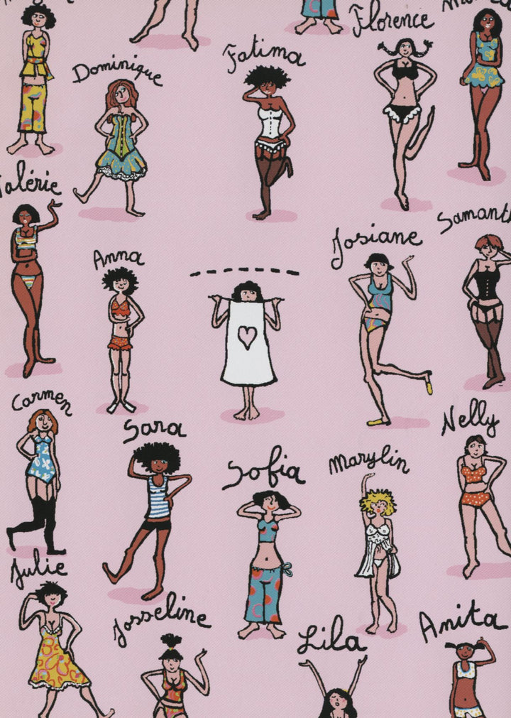 Sexy Girls by Andrée Prigent - 4 X 6 Inches (10 Postcards)