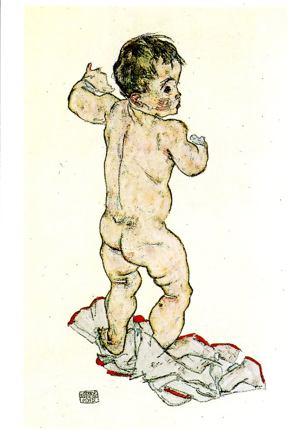 Bébé, 1915 by Egon Schiele - 4 X 6 Inches (10 Postcards)