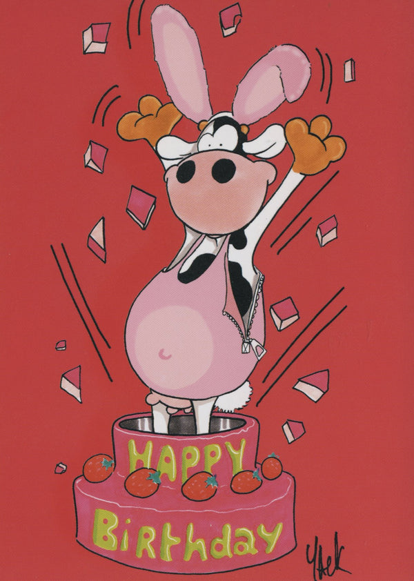 Happy Birthday by Yack - 4 X 6 Inches (10 Postcards)