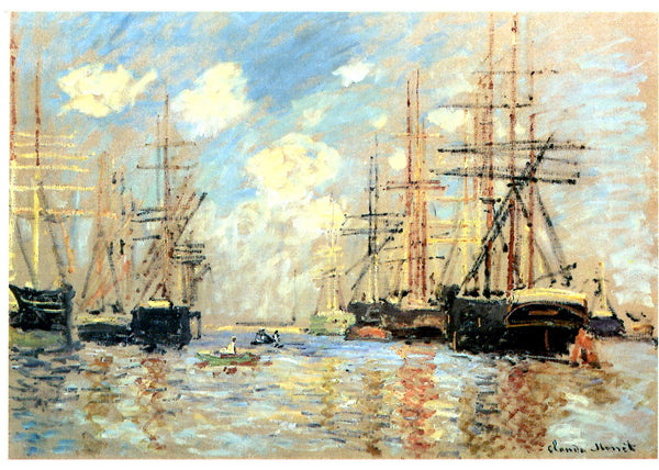 Le Port d'Amsterdam, 1874 by Claude Monet - 4 X 6 Inches (10 Postcards)