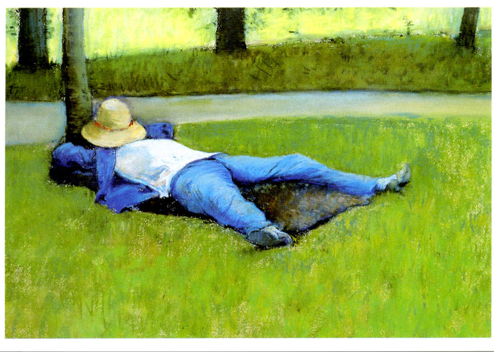 La sieste, 1877 by Gustave Caillebotte  - 4 X 6 Inches (10 Postcards)