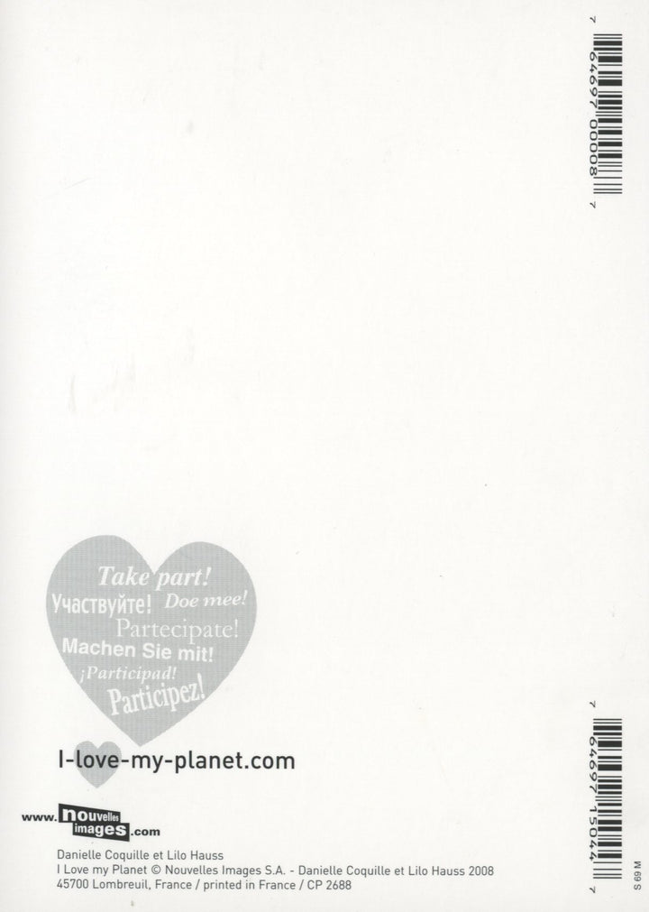 I Love my Planet by Danielle Coquille et Lilo Hauss - 4 X 6 Inches (10 Postcards)