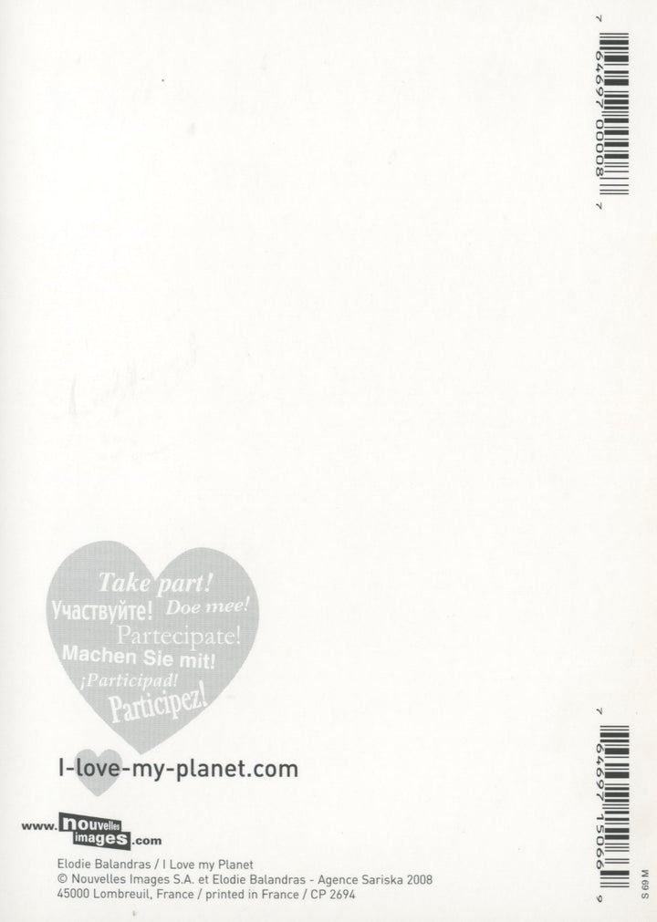 I Love my Planet by Elodie Balandras - 4 X 6 Inches (10 Postcards)