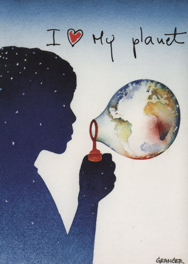 I Love my Planet by Michel Granger - 4 X 6 Inches (10 Postcards)