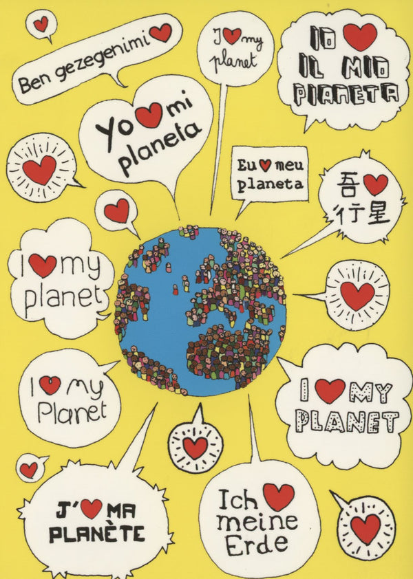 I Love my Planet by Mathilde Nivet - 4 X 6 Inches (10 Postcards)