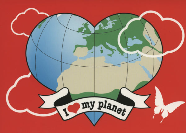 I Love my Planet by Stéphane Kiehl - 4 X 6 Inches (10 Postcards)