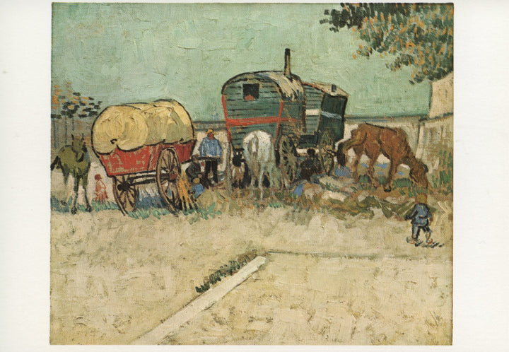 Les Roulottes, 1888 by Vincent Van Gogh - 4 X 6 Inches (10 Postcards)