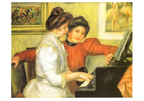 Yvonne et Christine Lerolle au piano by Pierre Auguste Renoir - 4 X 6 Inches (10 Postcards)