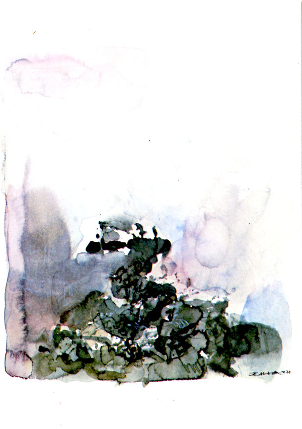 Gouache, 1977 by Zao Wou-Ki - 4 X 6 Inches (10 Postcards)