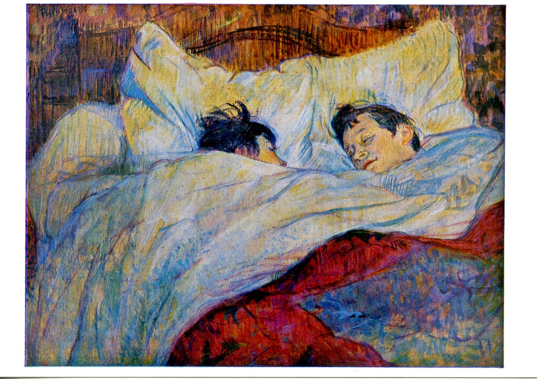 Le Lit by Henri de Toulouse-Lautrec - 4 X 6 Inches (10 Postcards