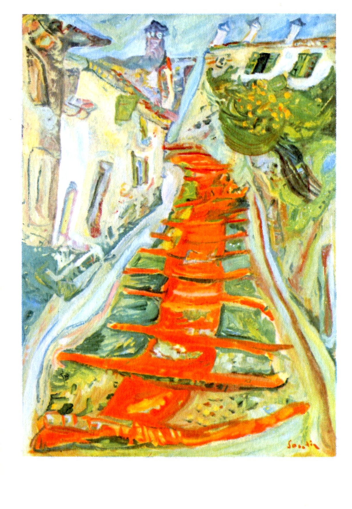 L'escalier Rouge by Chaïm Soutine - 4 X 6 Inches (10 Postcards ...