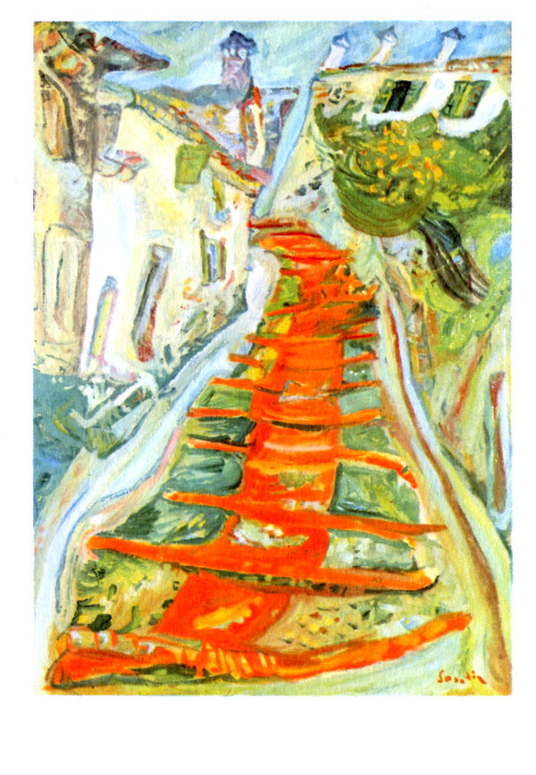 L'escalier Rouge by Chaïm Soutine - 4 X 6 Inches (10 Postcards)
