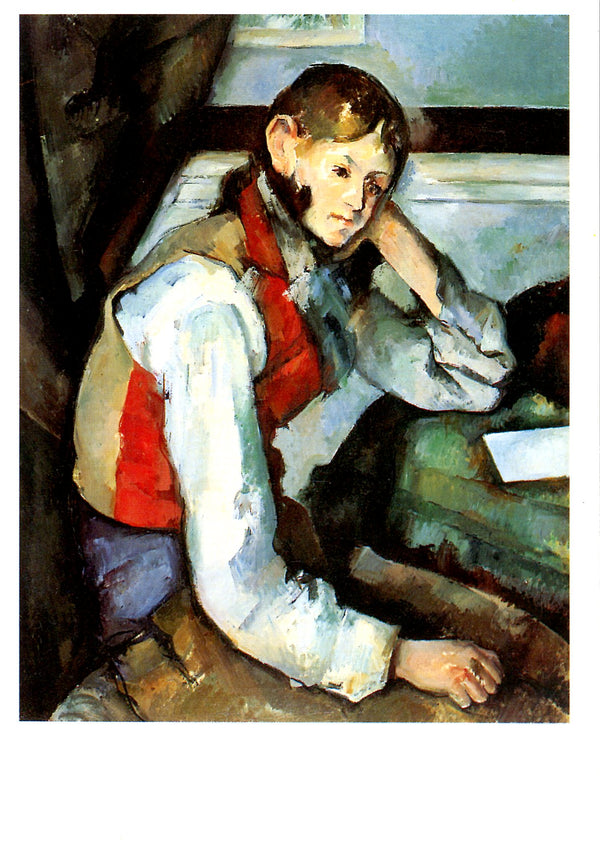 Le garçon au gilet rouge by Paul Cézanne - 4 X 6 Inches (10 Postcards)