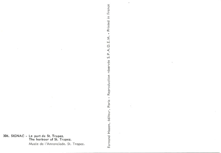 Le Port de St-Tropez by Paul Signac - 4 X 6 Inches (10 Postcards)