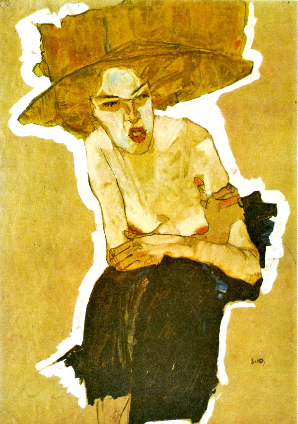 Die Hämische, 1910 by Egon Schiele - 4 X 6 Inches (10 Postcards)