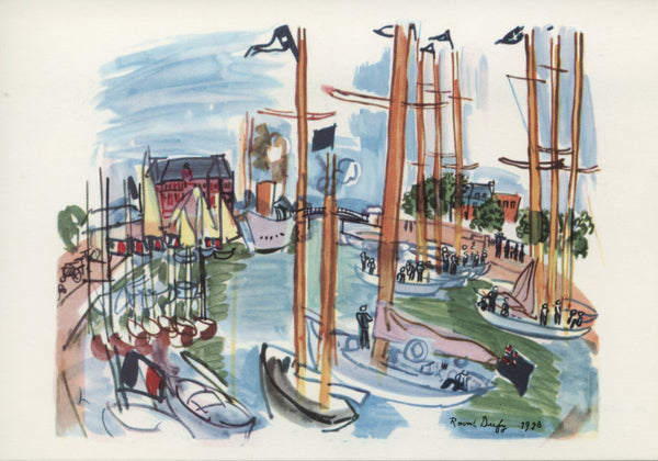 Yatchs à Deauville by Raoul Dufy - 4 X 6 Inches (10 Postcards)