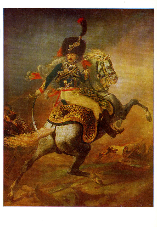 Officier de Chasseurs à Cheval de la Garde Impériale, Chargeant by Théodore Géricault - 4 X 6 Inches (10 Postcards)