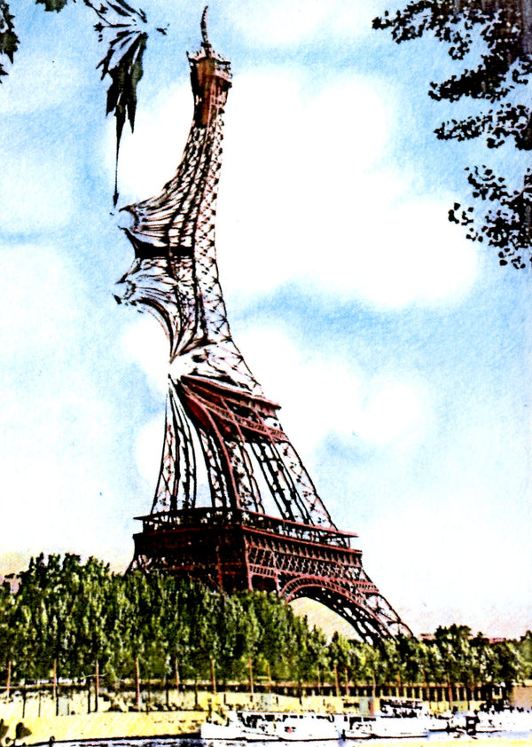 La Tour Eiffel by Pol Bury - 4 X 6 Inches (10 Postcards)
