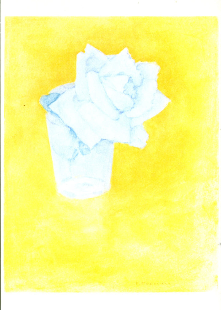 Rose blanche dans un verre by Piet Mondrian X Inches (10