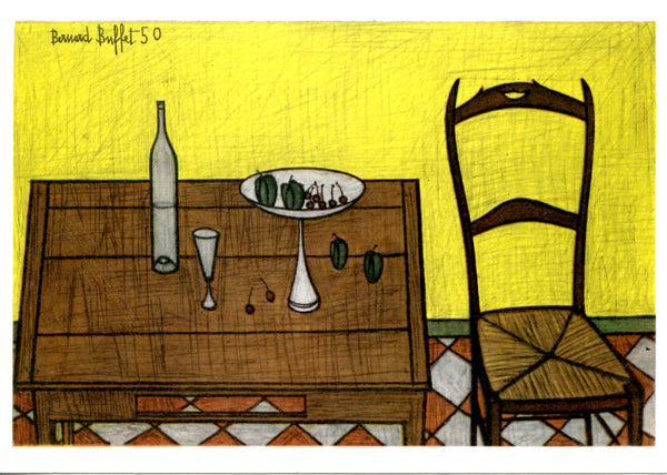 Nature morte à la chaise, 1950 by Bernard Buffet - 4 X 6 Inches (10 Postcards)