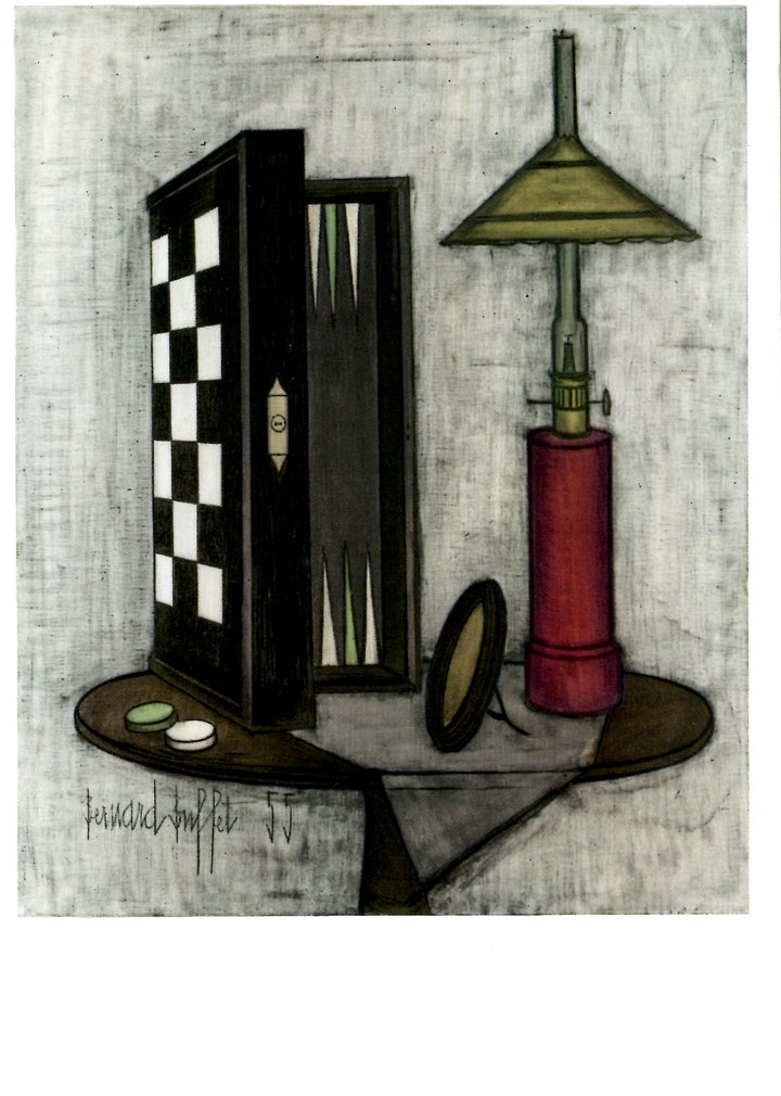 Nature morte à l'échiquier, 1955 by Bernard Buffet - 4 X 6 Inches (10 Postcards)