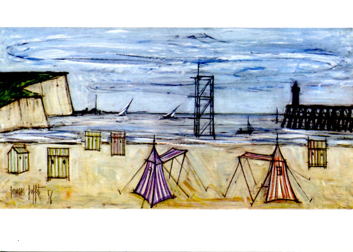 Plage, 1956 by Bernard Buffet - 4 X 6 Inches (10 Postcards)