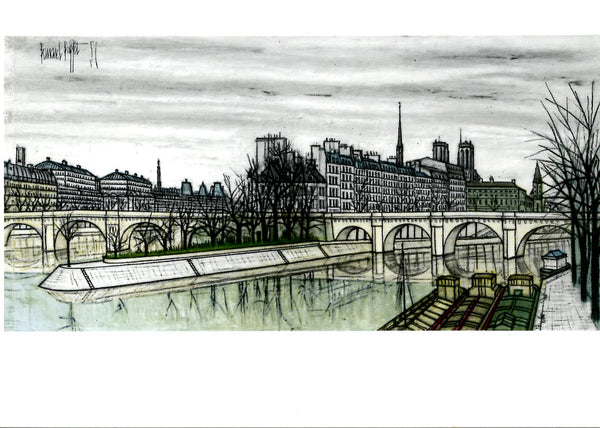 Paris, Le Vert Galant by Bernard Buffet - 4 X 6 Inches (10 Postcards)