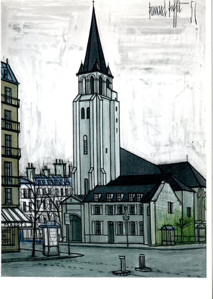 Paris, Saint-Germain-des-Près by Bernard Buffet - 4 X 6 Inches (10 Postcards)