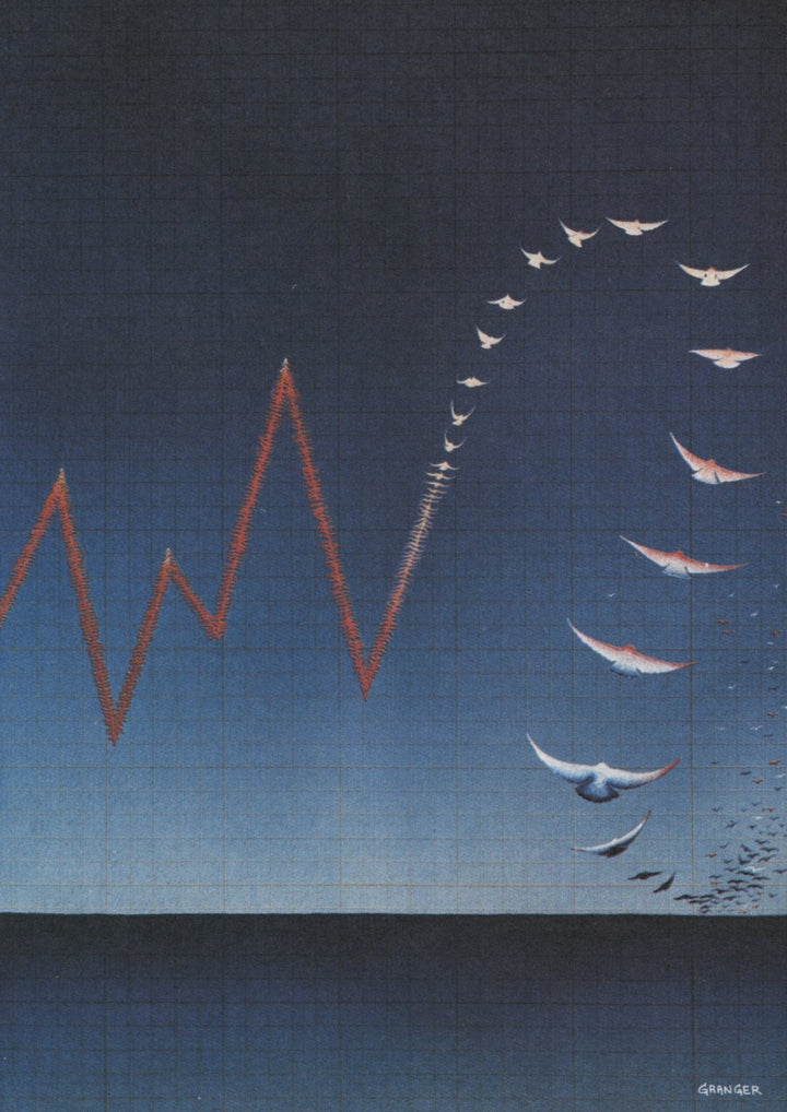 L'Horizon Economique by Michel Granger - 4 X 6 Inches (10 Postcards)