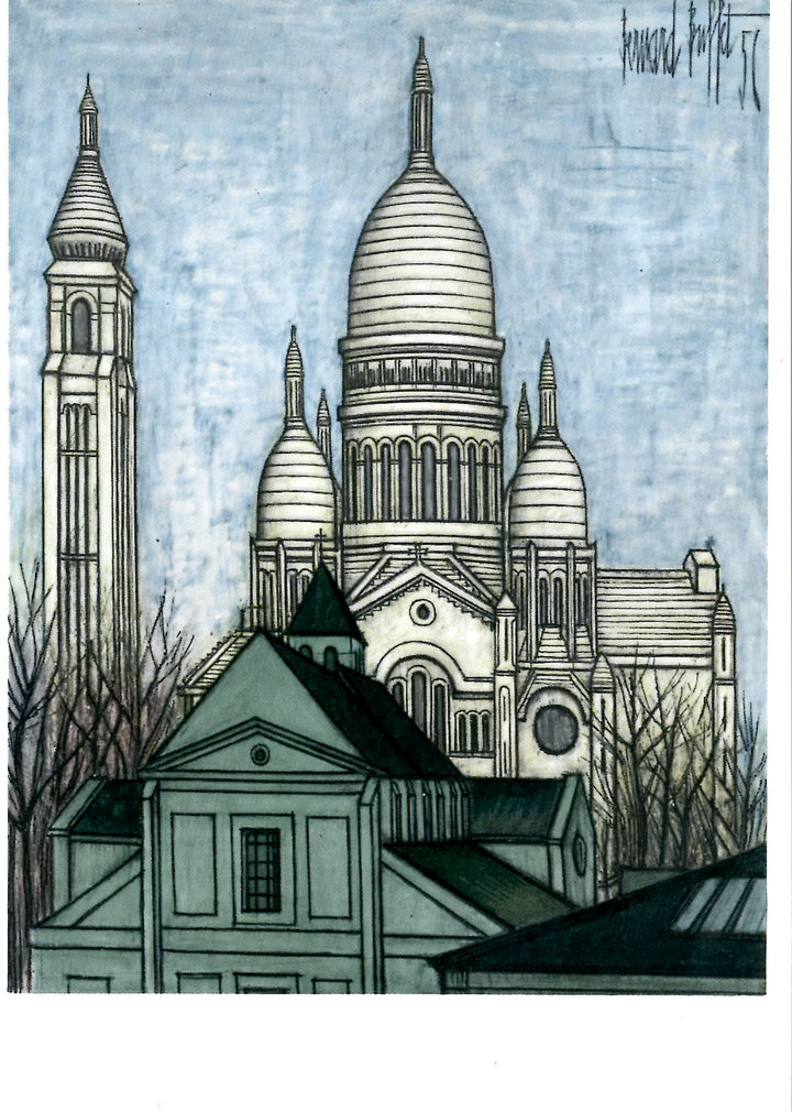 Paris, Le Sacré-Cœur by Bernard Buffet - 4 X 6 Inches (10 Postcards)