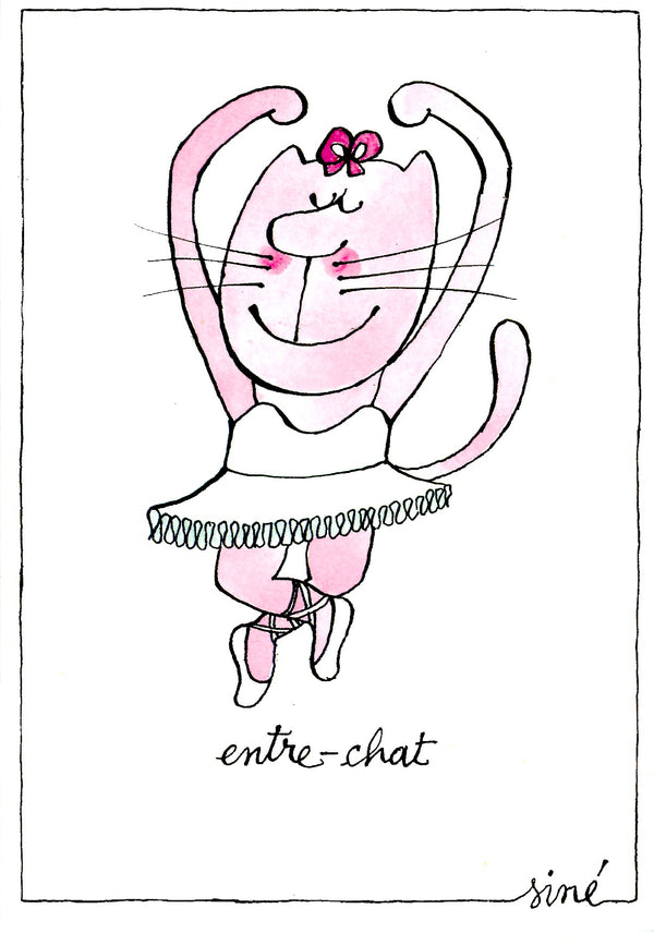 Entre-Chat, 1981 by Siné - 4 X 6 Inches (10 Postcards)