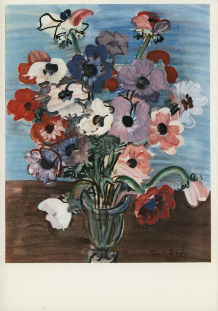 Bouquet d'Anémones by Raoul Dufy - 4 X 6 Inches (10 Postcards)