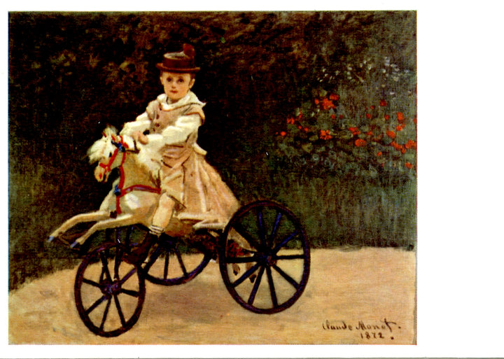 Jean sur son cheval de bois, 1872 by Claude Monet - 4 X 6 Inches (10 Postcards)