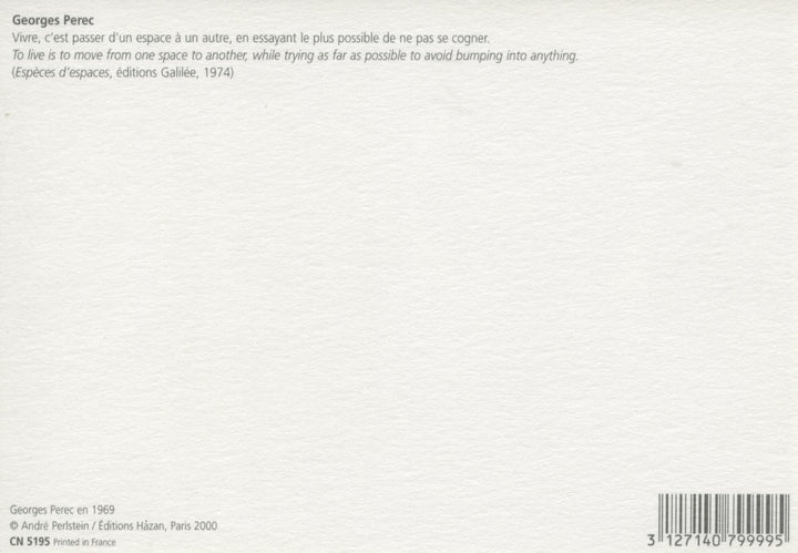 Georges Perec - 4 X 6 Inches (10 Postcards)